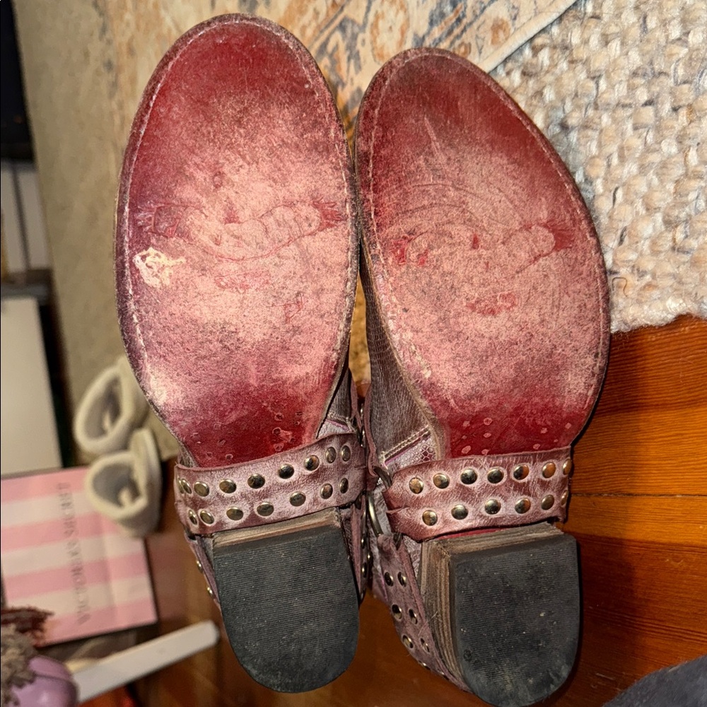 Studded Leather Ankle Boots - Picture 4 of 9